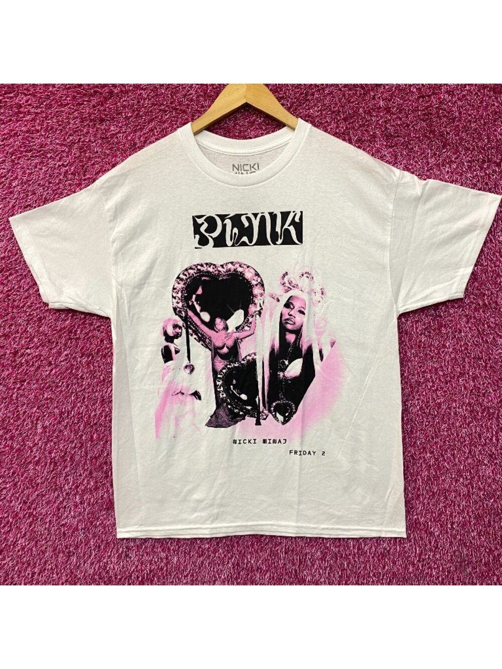 Nicki Minaj Heart Collage Pink Friday 2 T-Shirt Large
